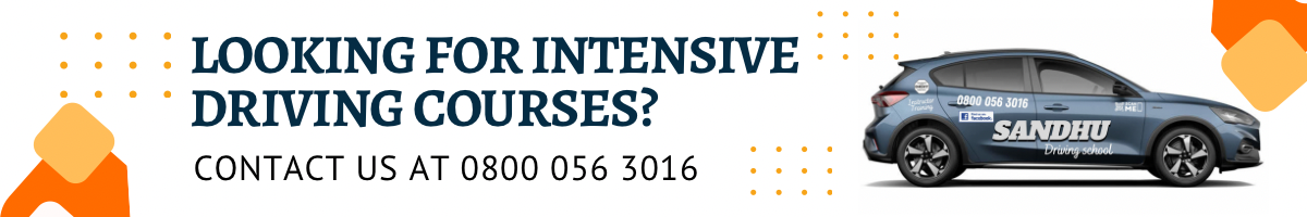Looking for intensive driving courses? Contact us at 0800 056 3016